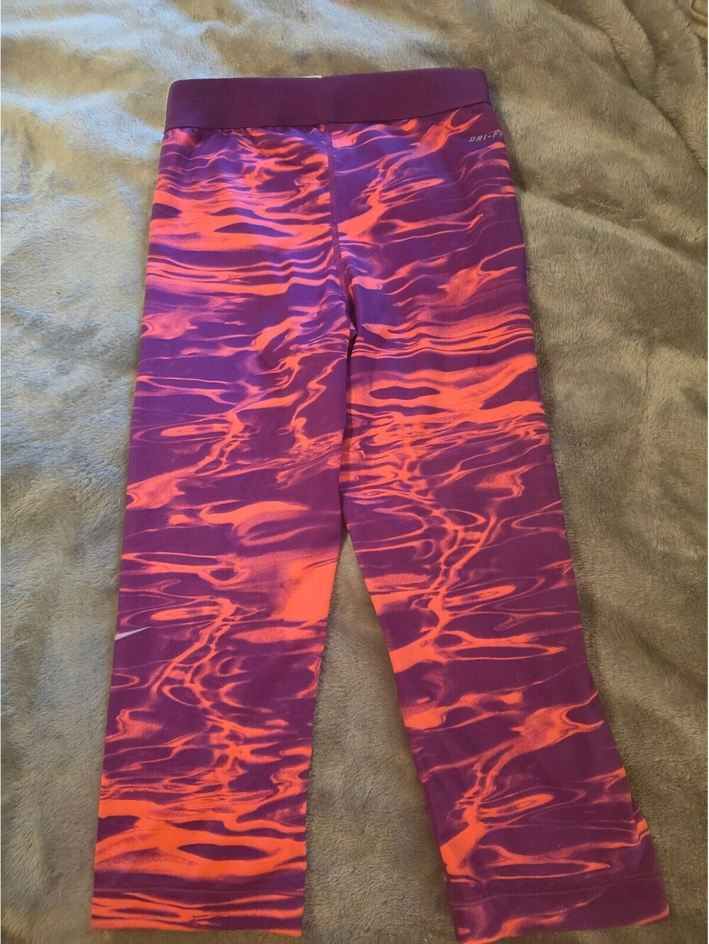 Nike Pro Purple and Orange Dri-FIT Crop Leggings size small